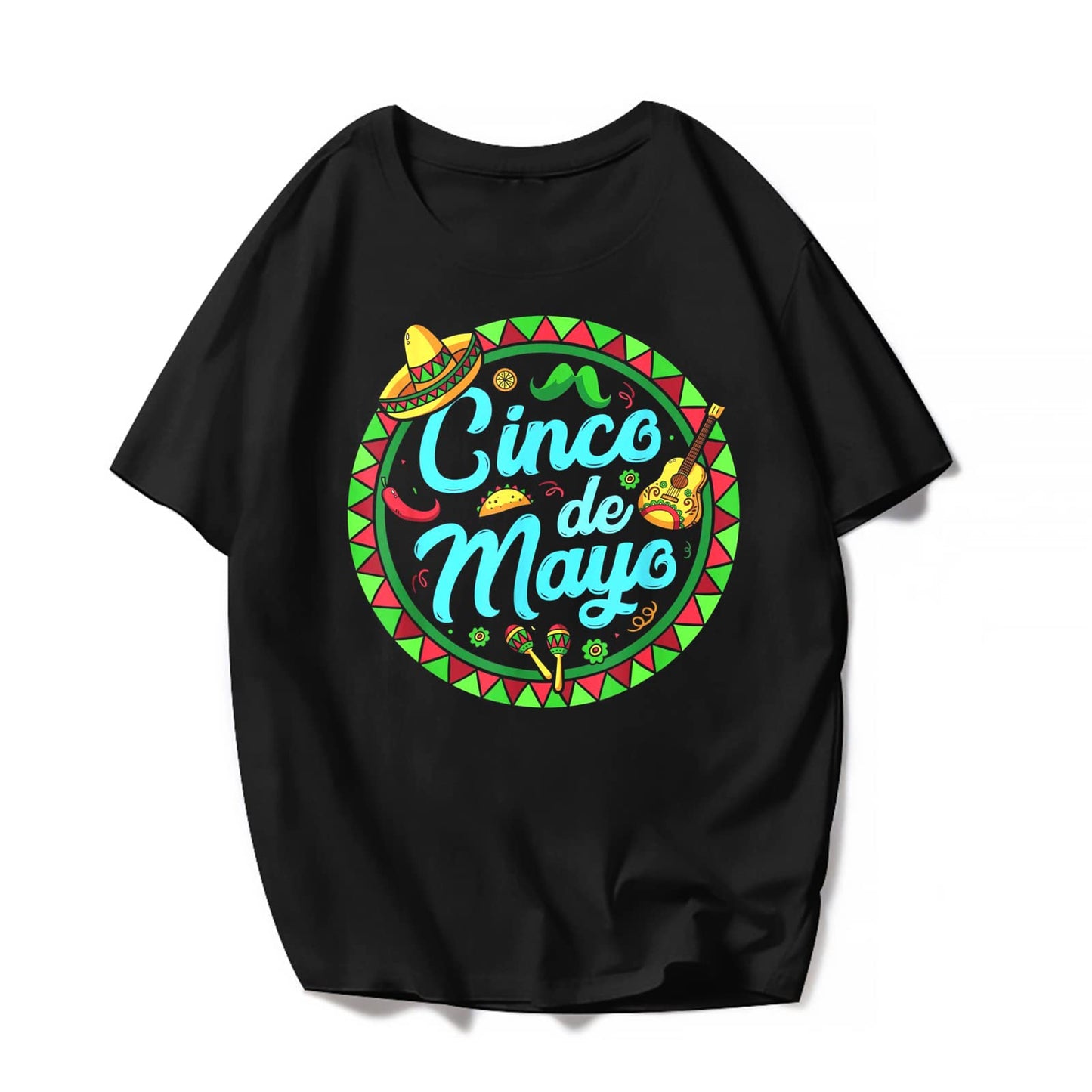 Cinco De Mayo Fiesta Tee - Taco Tequila Graphics