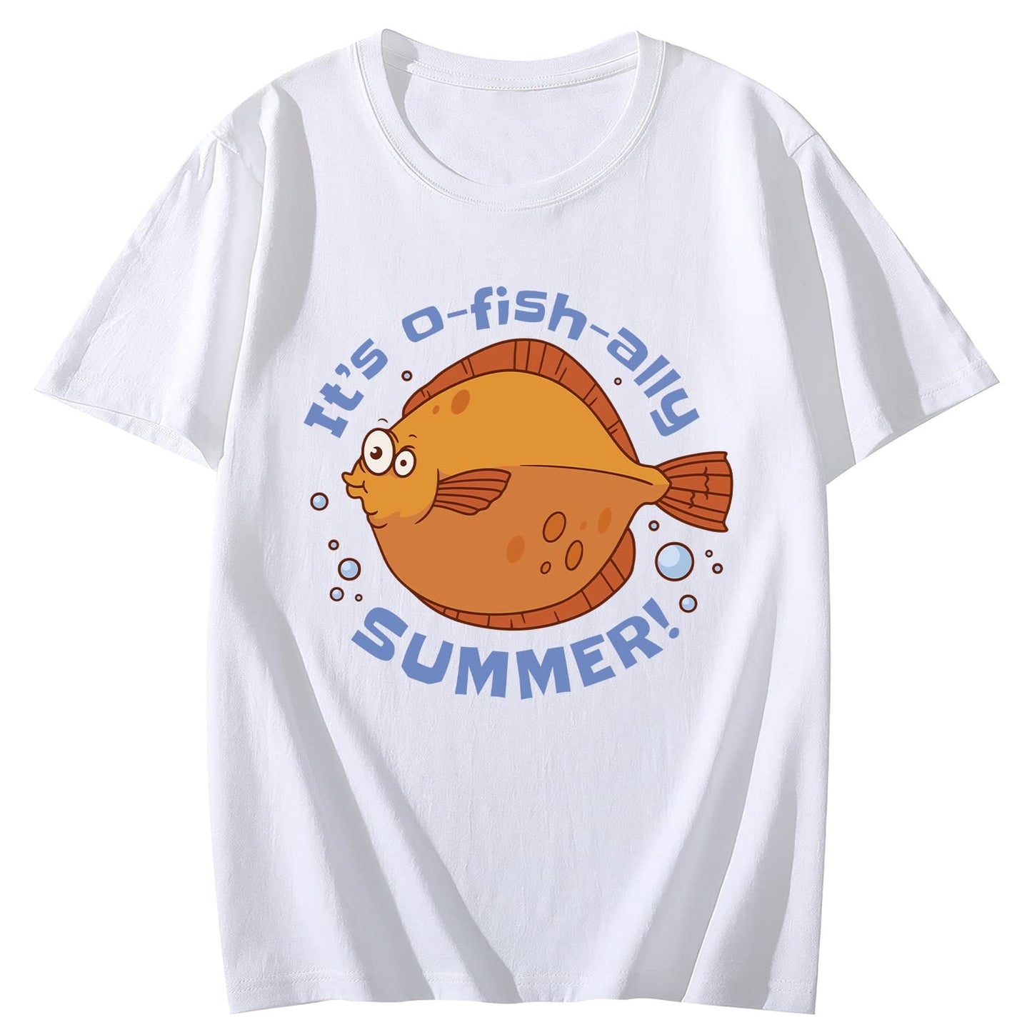 Itso Fish Allly Summer Short Sleeve Comfort Tops T-Shirts for Women