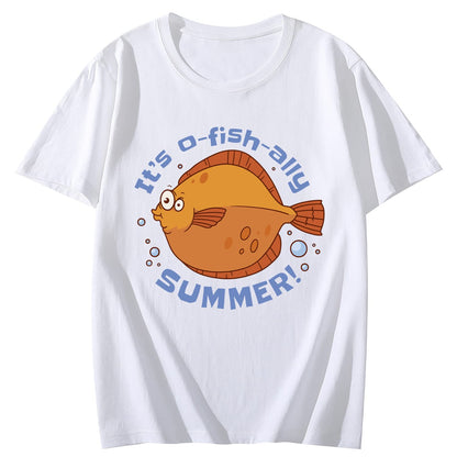 Itso Fish Allly Summer Short Sleeve Comfort Tops T-Shirts for Women
