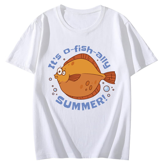 Itso Fish Allly Summer Short Sleeve Comfort Tops T-Shirts for Women