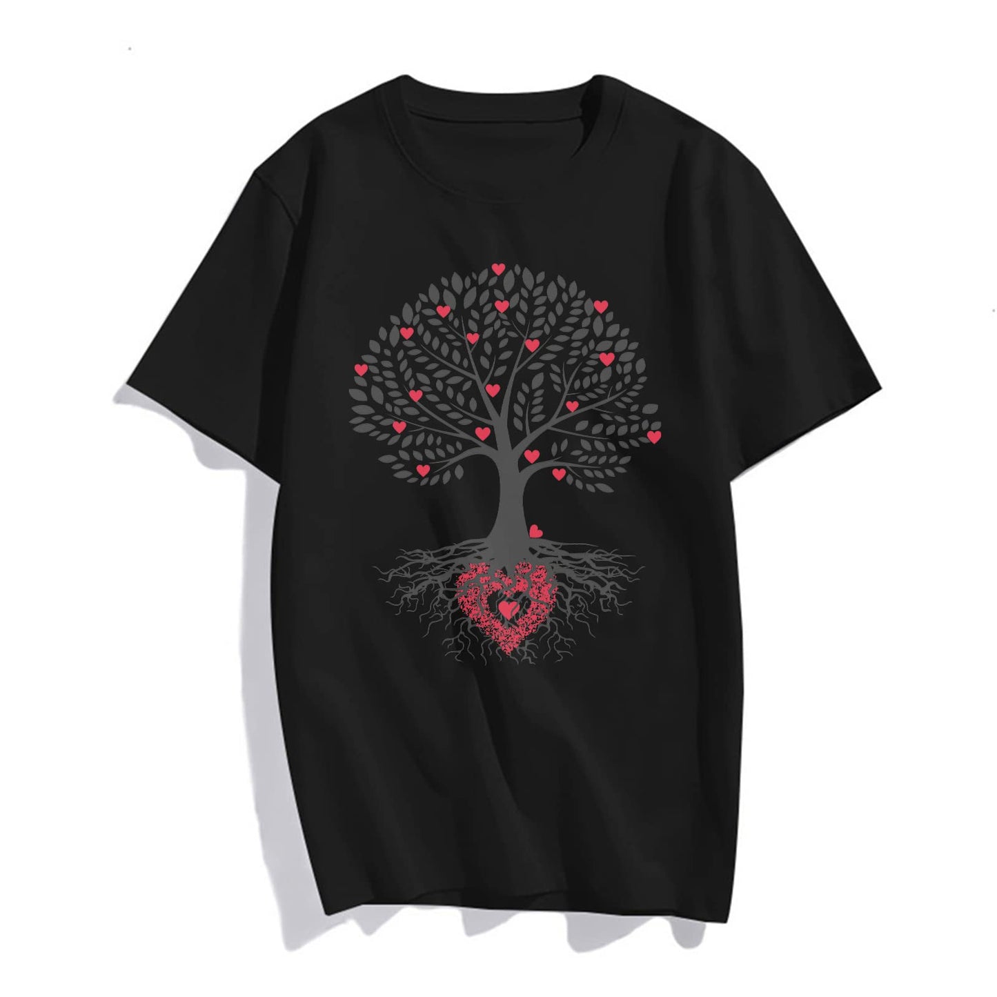 Love Tree Graphics Tshirts Women Casual Short Sleeve Round Neck Tops Women's