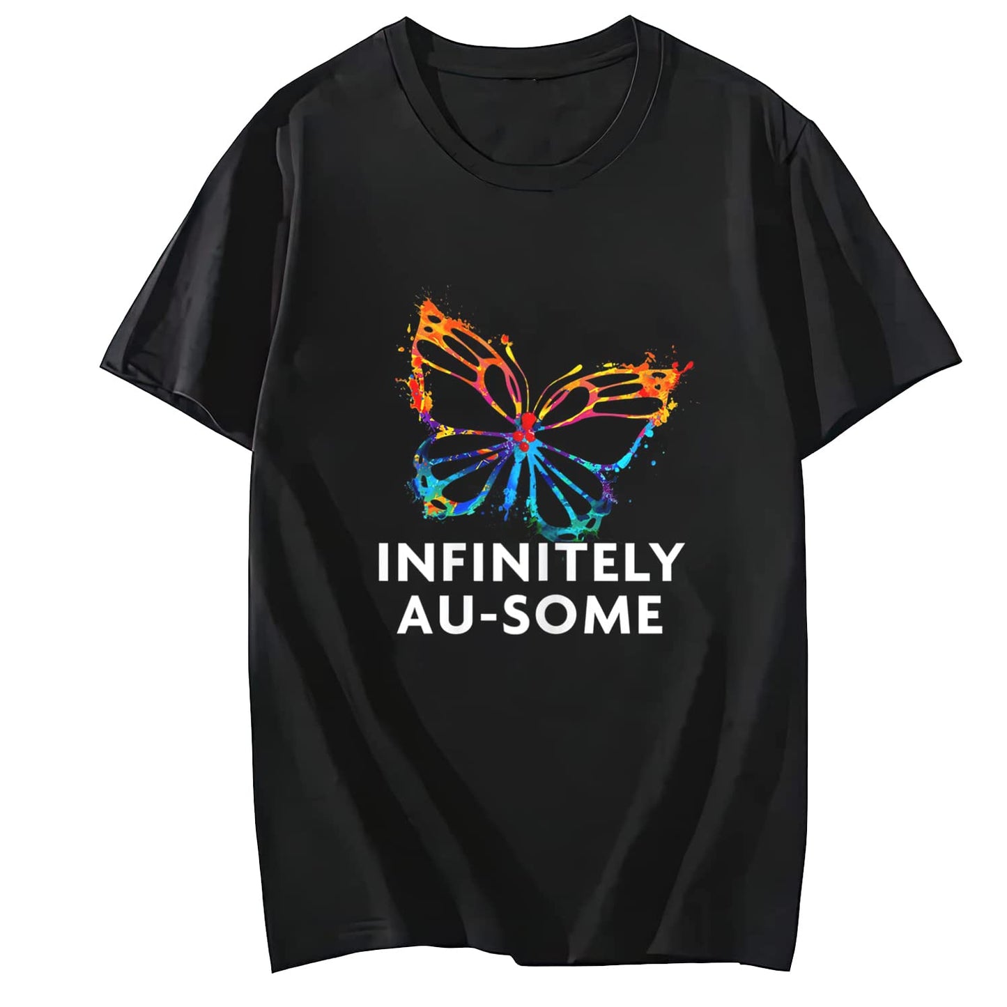 Womens Infinitely AU-Some Butterfly Short Sleeve T-Shirt