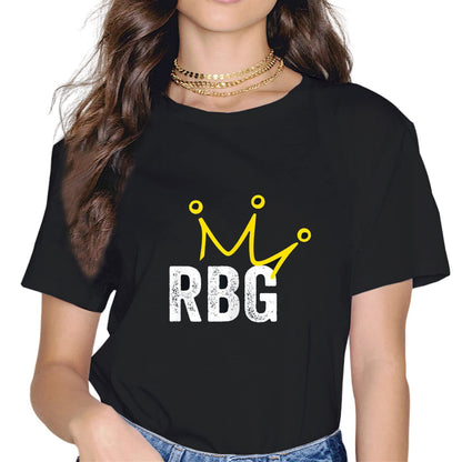 RBG Ruth Bader Ginsburg Feminist Short Sleeve Casual Round Neck Gift T-Shirt