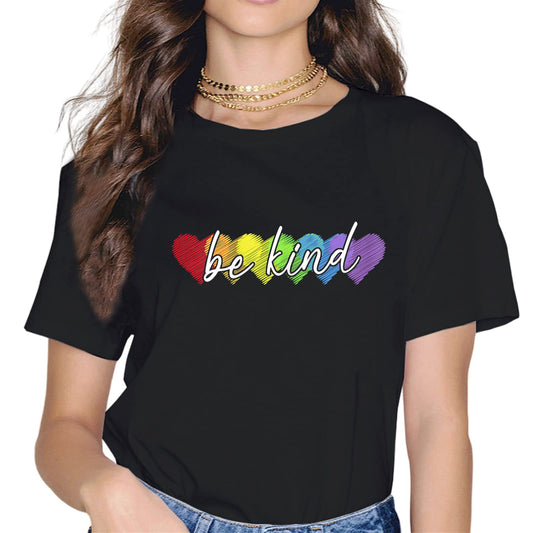 Women Fashion LGBT Pride LGBT Ally Rainbow Flag Casual T-Shirt