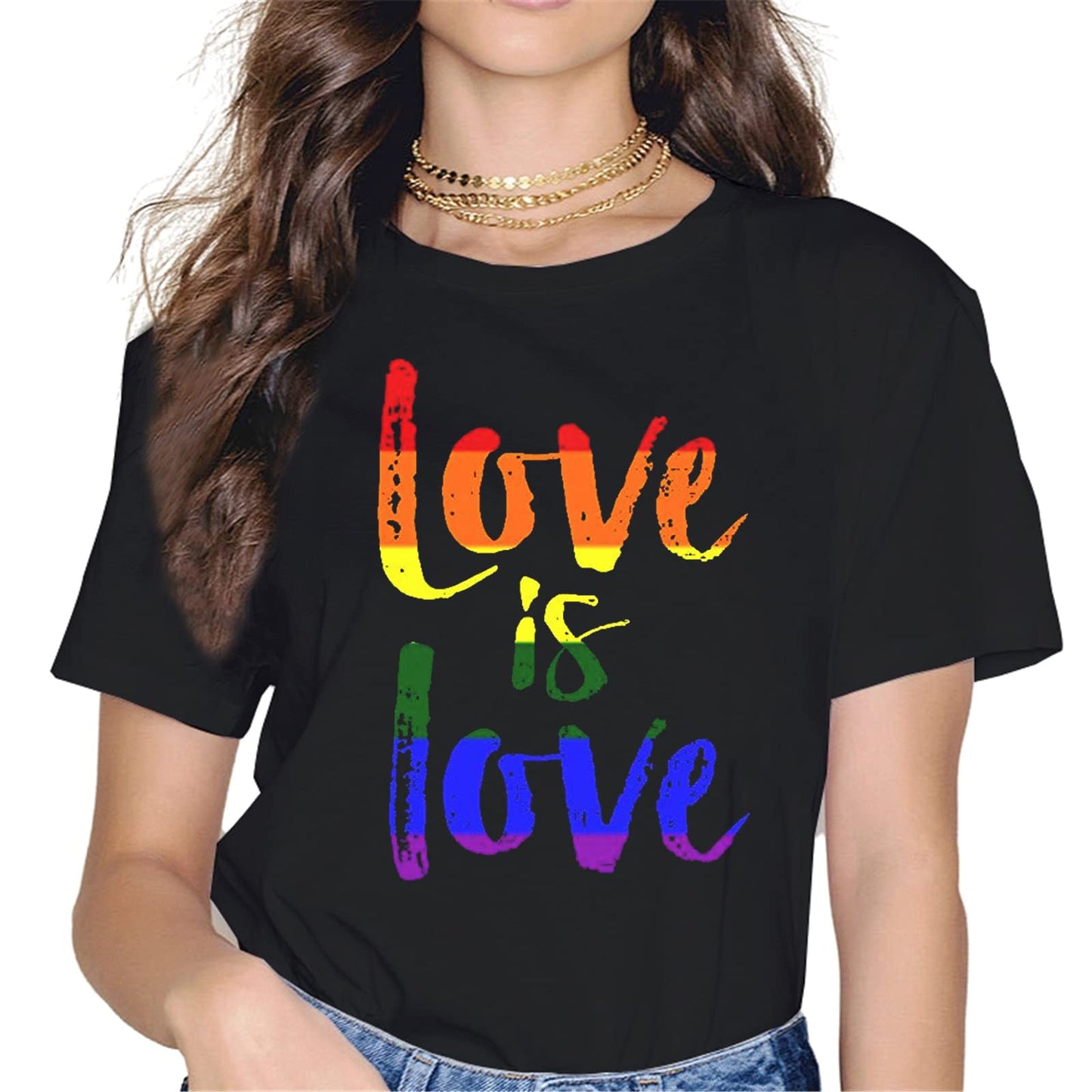 Women Tops LGBT Graphics Pride Shirt Gay & Lesbian LGBTQ Parent T-Shirt Casual Short Sleeve Crew Neck Shirts Gift Tee