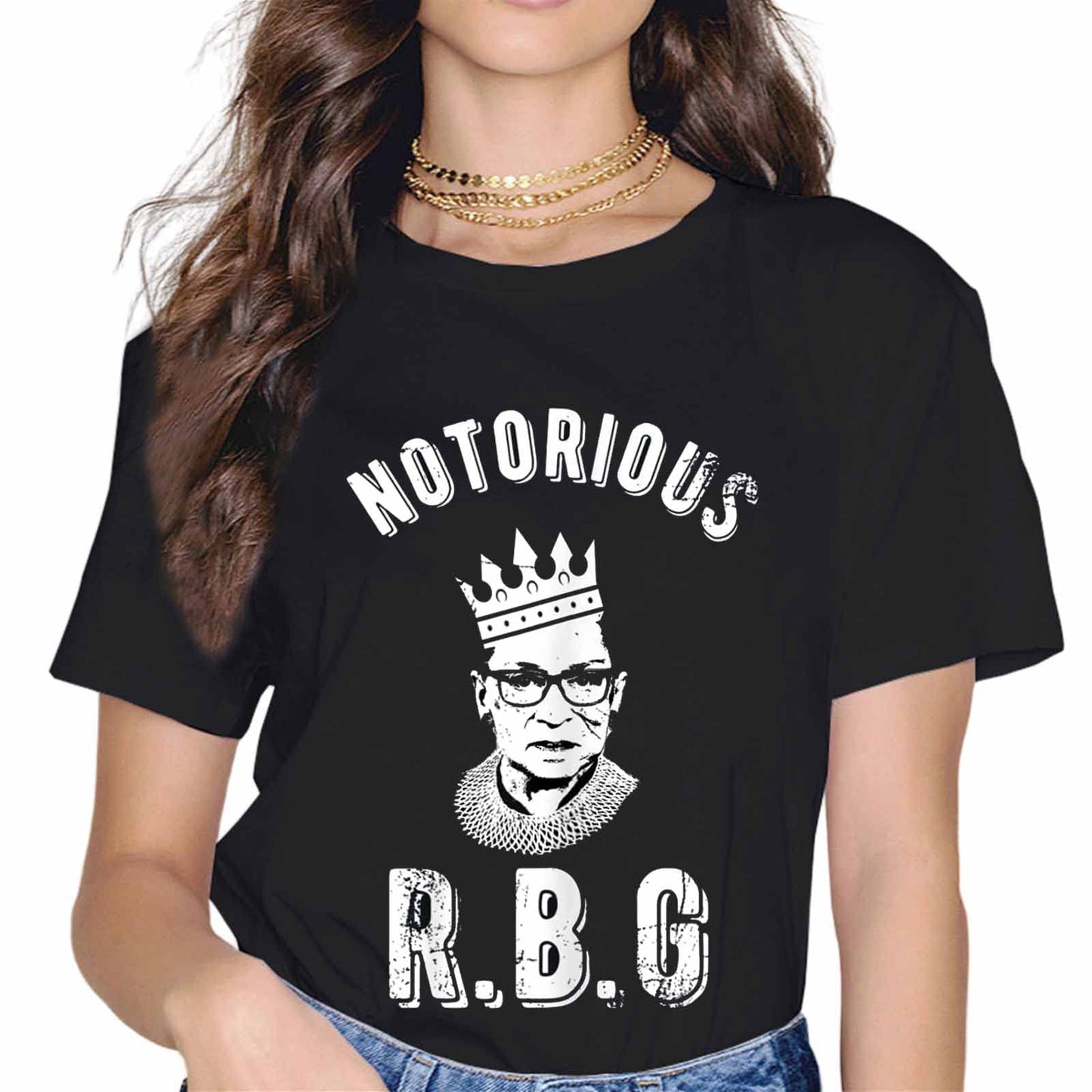 Feminist Ruth Bader Ginsburg Quote Women Belong Short Sleeve Casual Round Neck Gift T-Shirt