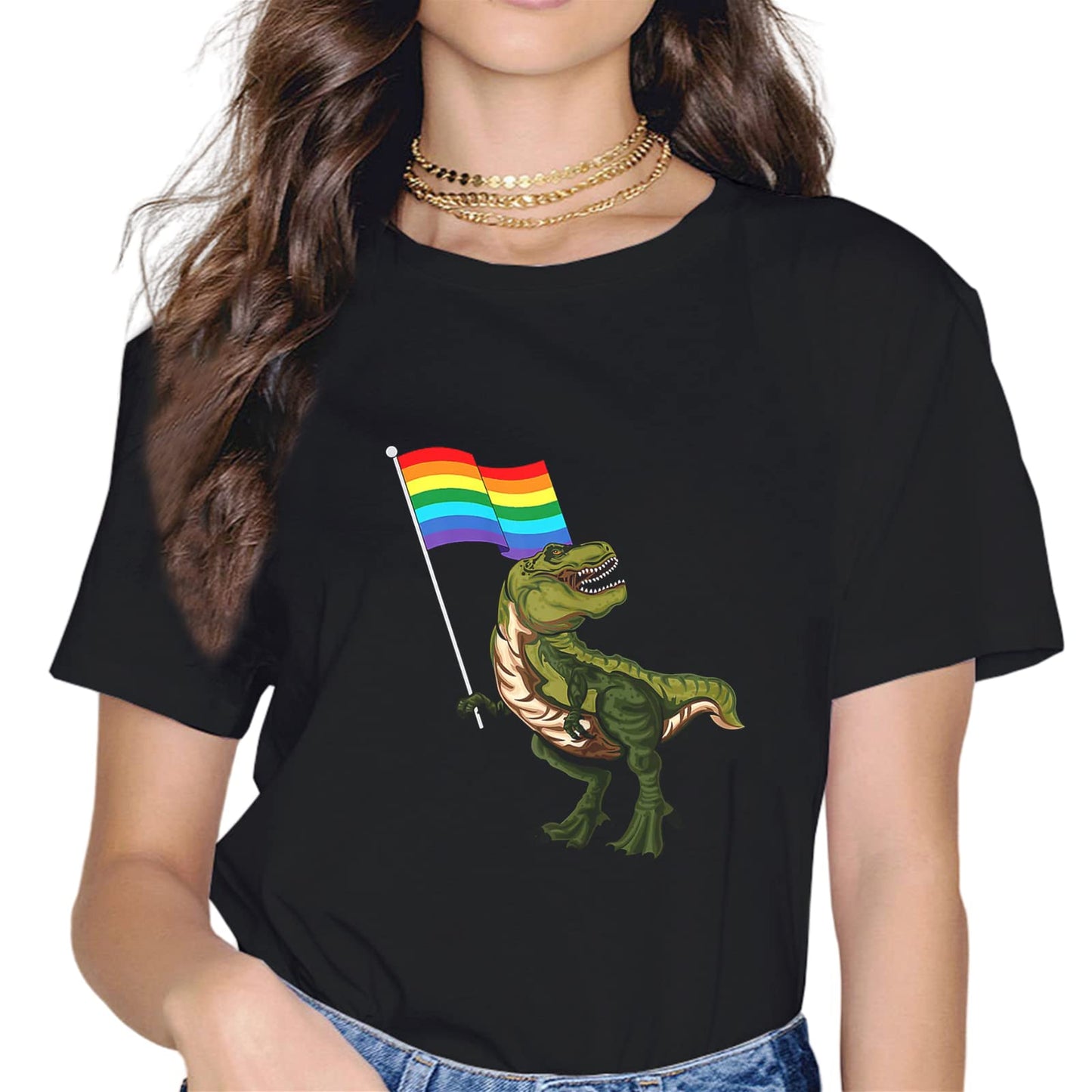 Women Fashion LGBTQ Casual Pride Month Gift T-Shirt