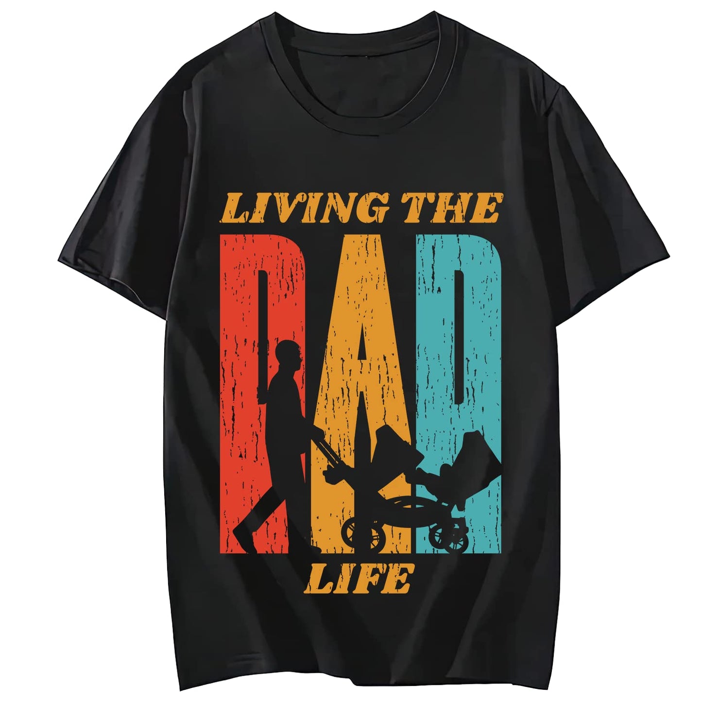 Best Dad Ever Lion Quote Casual Short Sleeve T-Shirt for Women and Men