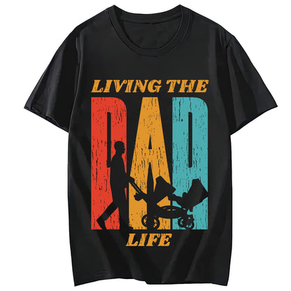 Best Dad Ever Lion Quote Casual Short Sleeve T-Shirt for Women and Men