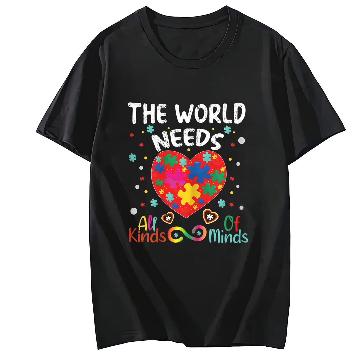 I'm A Proud Autism Grandma Puzzle Ribbon Butterfly Awareness Short Sleeve T-Shirt