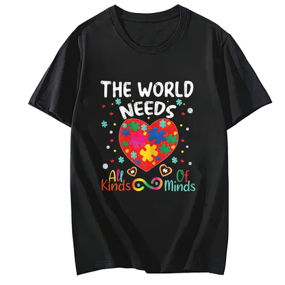 I'm A Proud Autism Grandma Puzzle Ribbon Butterfly Awareness Short Sleeve T-Shirt