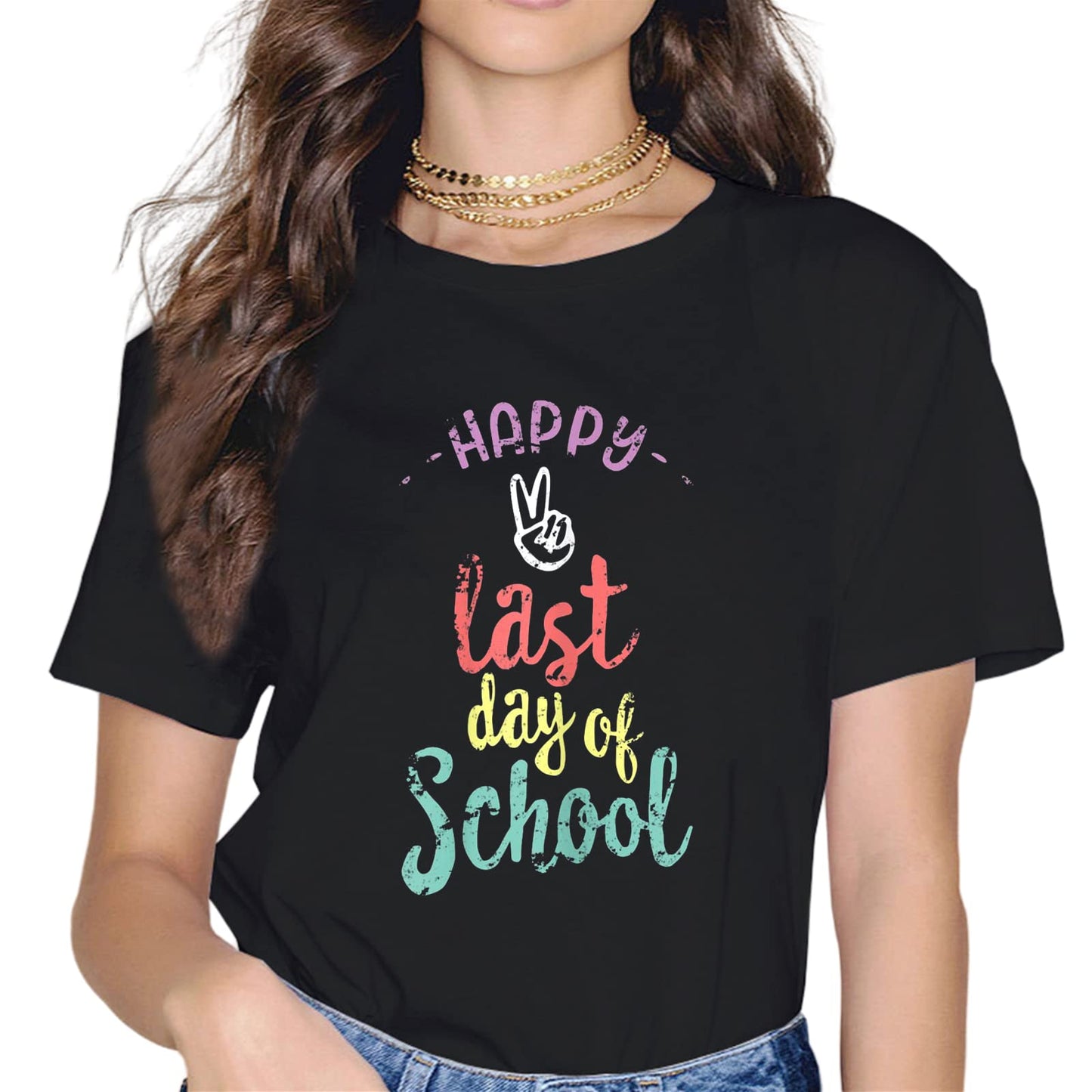 Sassalilly Happy Last Day of School Teacher Student Graduation Fun T-Shirt