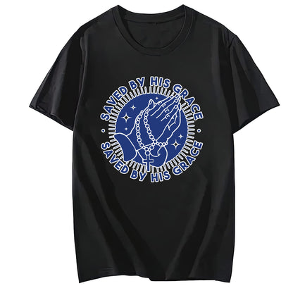 Saved by His Grace Short Sleeve Comfort Tops T-Shirts for Women