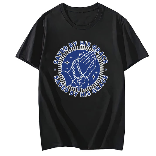 Saved by His Grace Short Sleeve Comfort Tops T-Shirts for Women