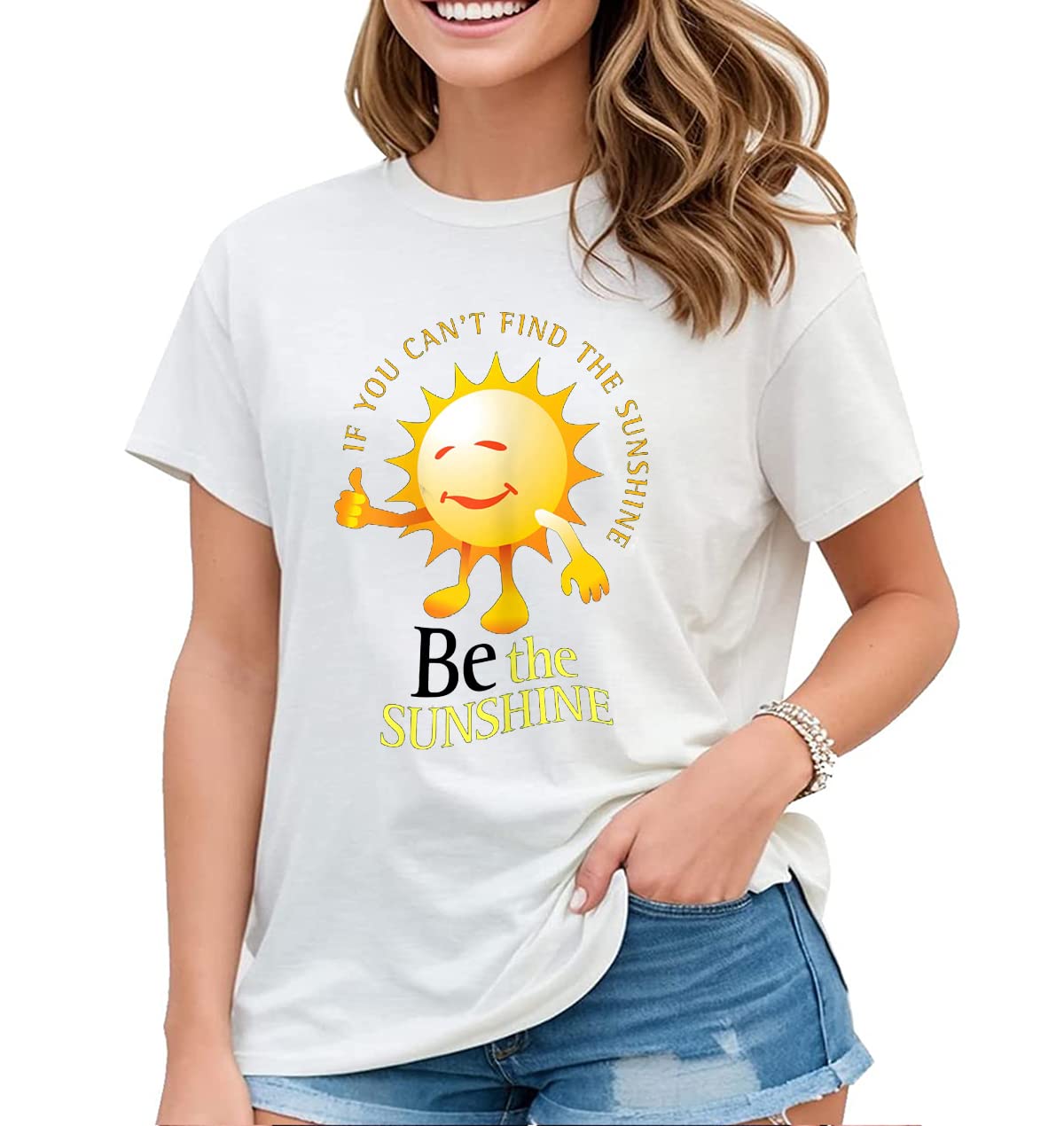 You are My Sunshine Cute Sunflower Hot Summer Graphic T-Shirt for Women