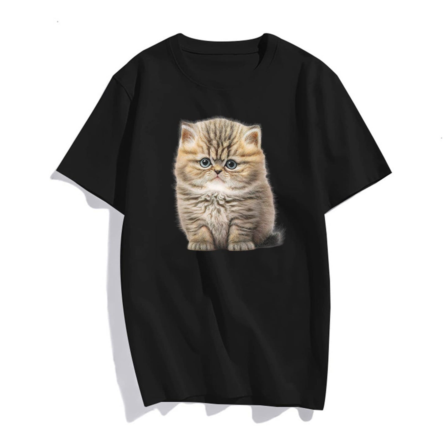 Cute Daze Cat Womens Girls Summer Fashion Casual Short-Sleeved T-Shirt