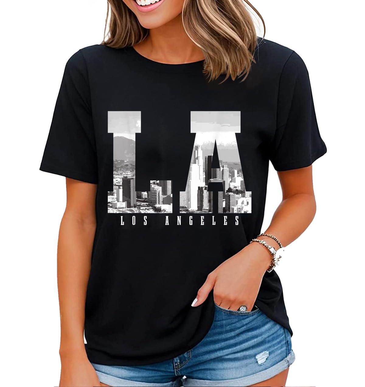 Funny Los Angeles Sunset Tee - Women's Vintage Souvenir Gift