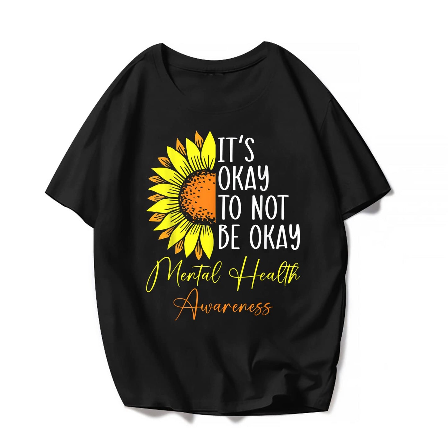 Mental Health Awareness T-Shirt - Casual Short Sleeve Shirts