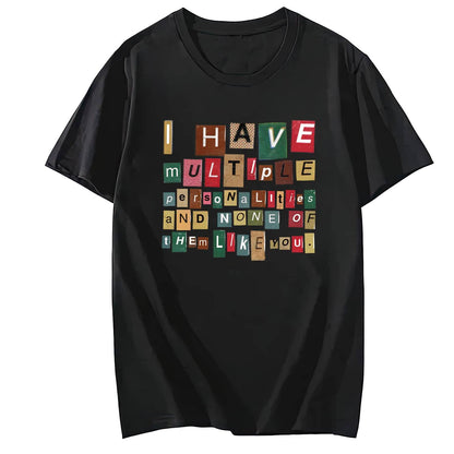 Letter Short Sleeve Comfort Tops T-Shirts for Women