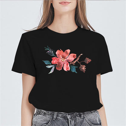 Women's Wildflower Graphic Summer Casual T-Shirt