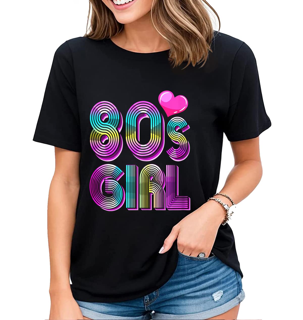 Women's Shirt Rad 80s Radical Tops Vintage Eighties Party T-Shirts
