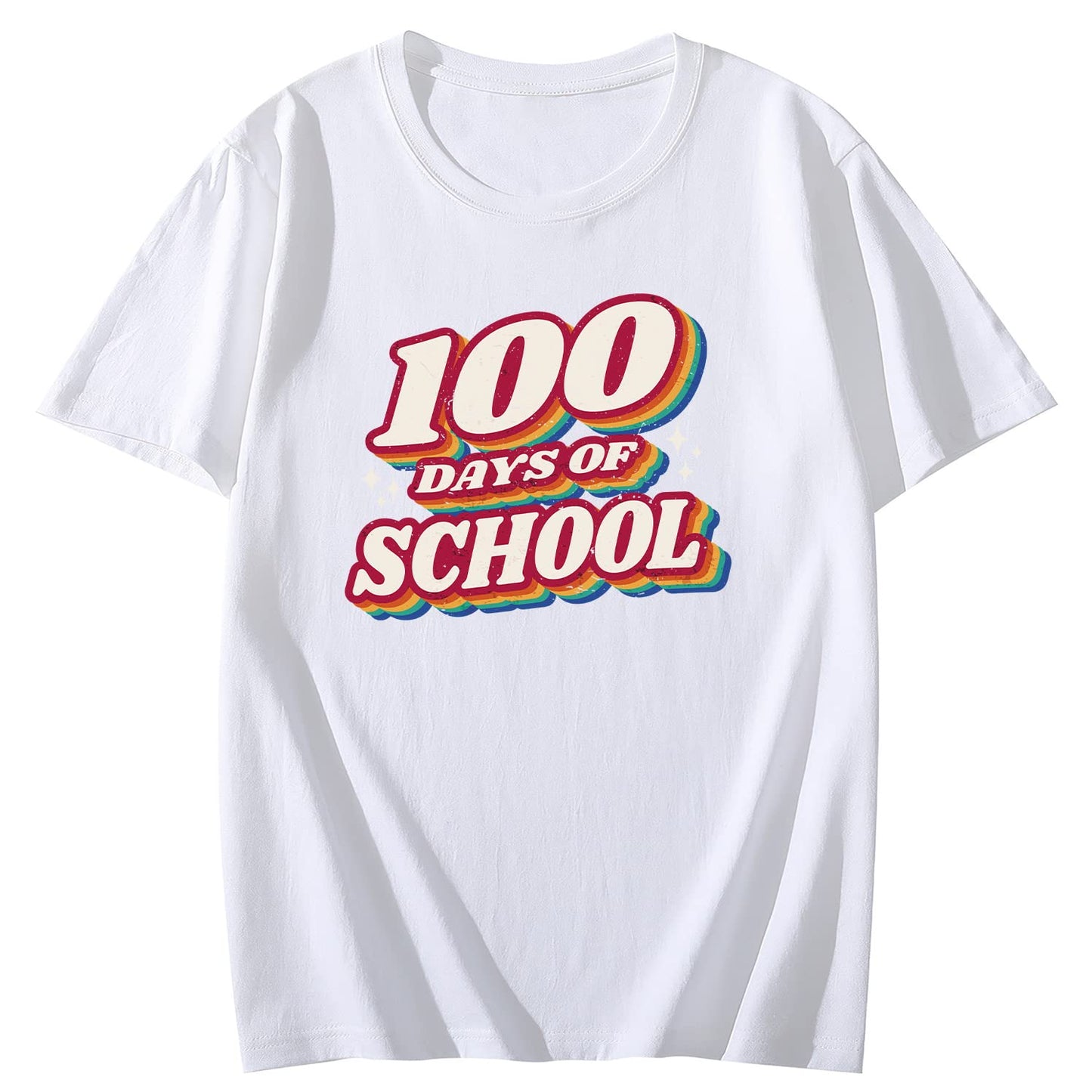 Women 100 Days of Coffee and Chaos Round Neck Short Sleeve T-Shirt Top