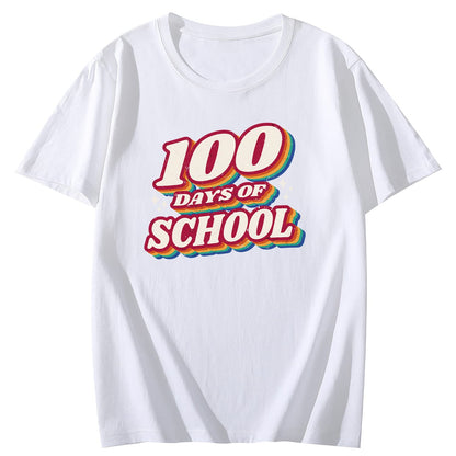 Women 100 Days of Coffee and Chaos Round Neck Short Sleeve T-Shirt Top
