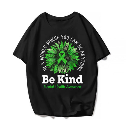 Mental Health Awareness T-Shirt - Casual Short Sleeve Shirts