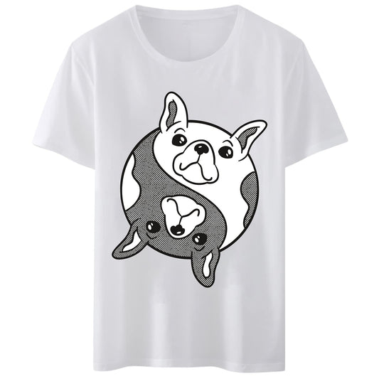 Women's T-Shirt - Cute Dogs Ball Print