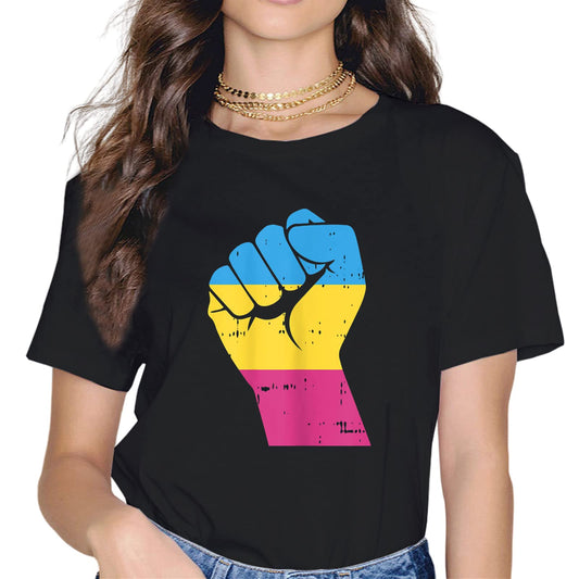 Women Pride Rainbow Flag Pride Month LGBTQ Ally LGBT Fashion Casual Tees