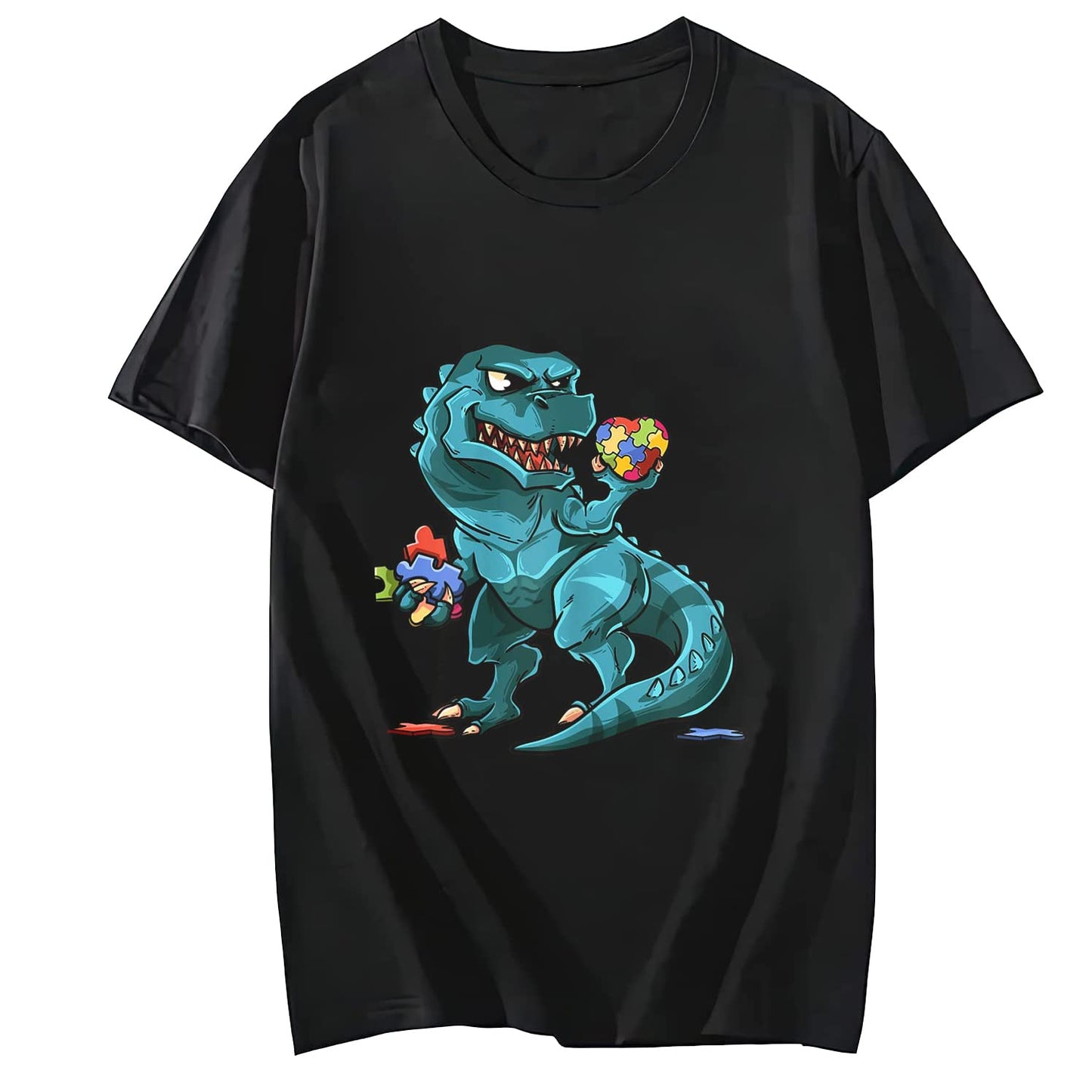 Puzzle Shirt for Women and Men Embrace Differences Dinosaur Autism Awareness T-Shirt