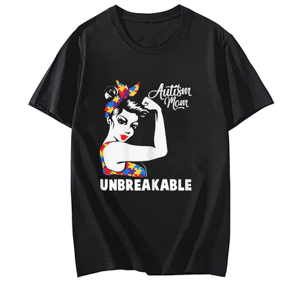 I'm A Proud Autism Grandma Puzzle Ribbon Butterfly Awareness Short Sleeve T-Shirt