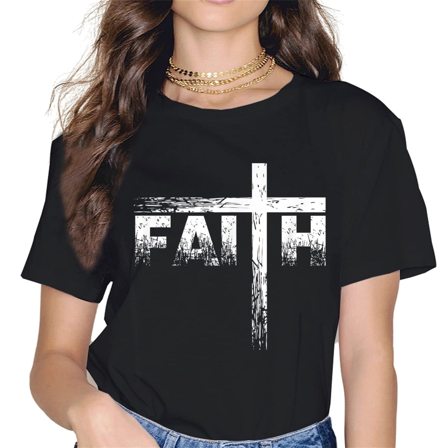 Faith Cross Pray T-Shirt - Gift Graphics