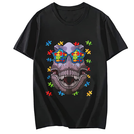 Puzzle Shirt for Women and Men Embrace Differences Dinosaur Autism Awareness T-Shirt