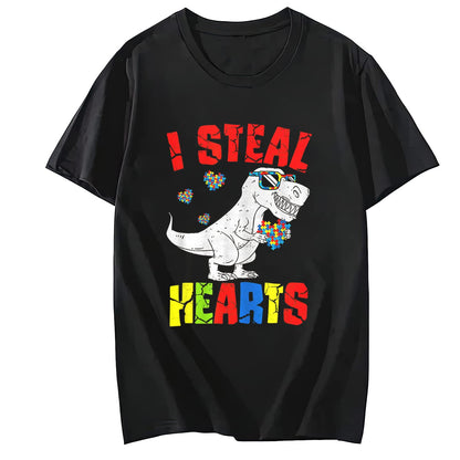 I'm A Proud Autism Grandma Puzzle Ribbon Butterfly Awareness Short Sleeve T-Shirt