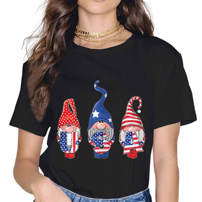 4th of July American Gnomes Celebrating Independence Day T-Shirt