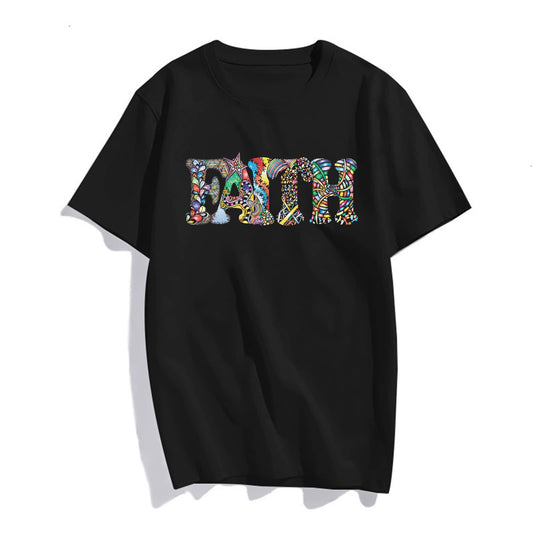 Faith T-Shirt Ethnic Graphics Personalized Lady Round Neck Short Sleeve Top