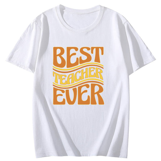 Best Tea Cher Ever Short Sleeve Comfort Tops T-Shirts for Womenen