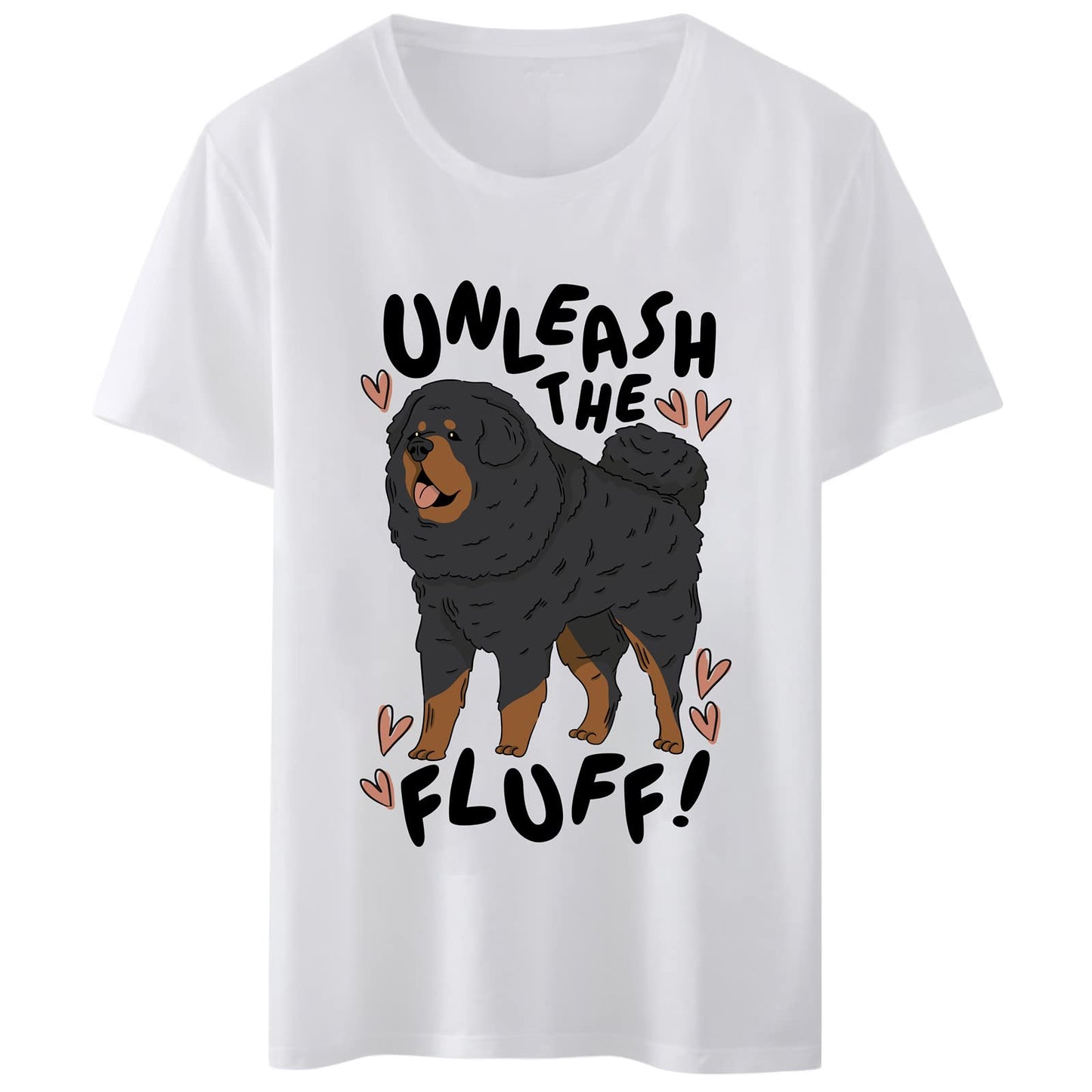 Women's T-Shirt - "Unleash The Fluff!" Cute Dog Print