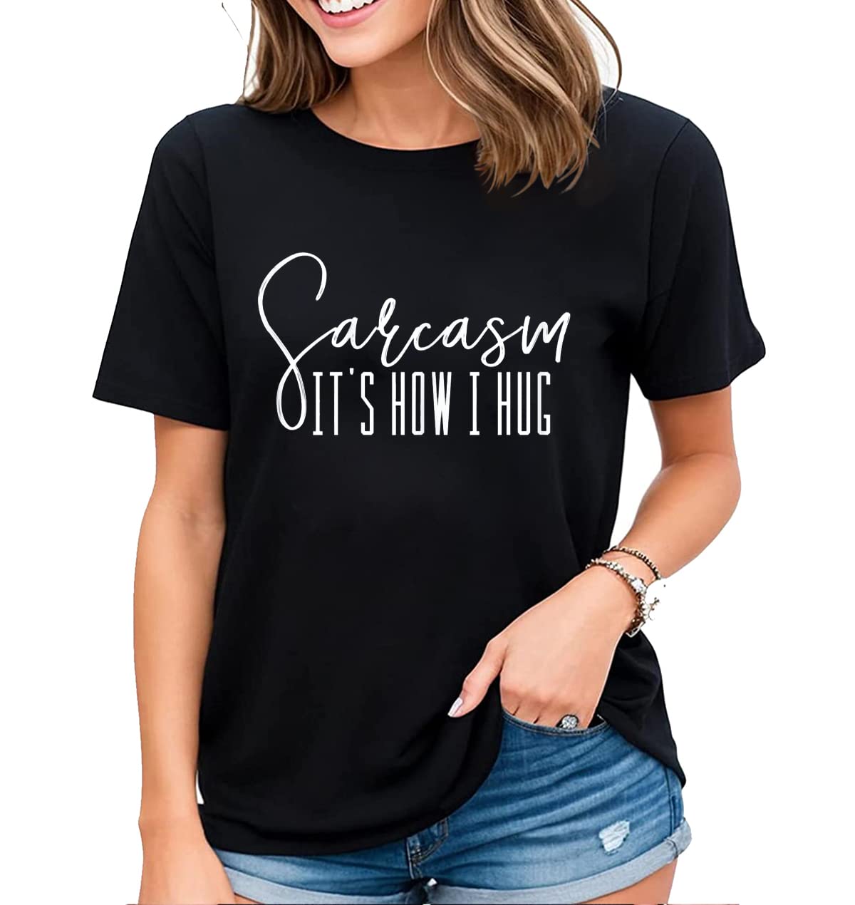 Women's Satirical Quotes Graphic T-Shirt - Fun Sayings