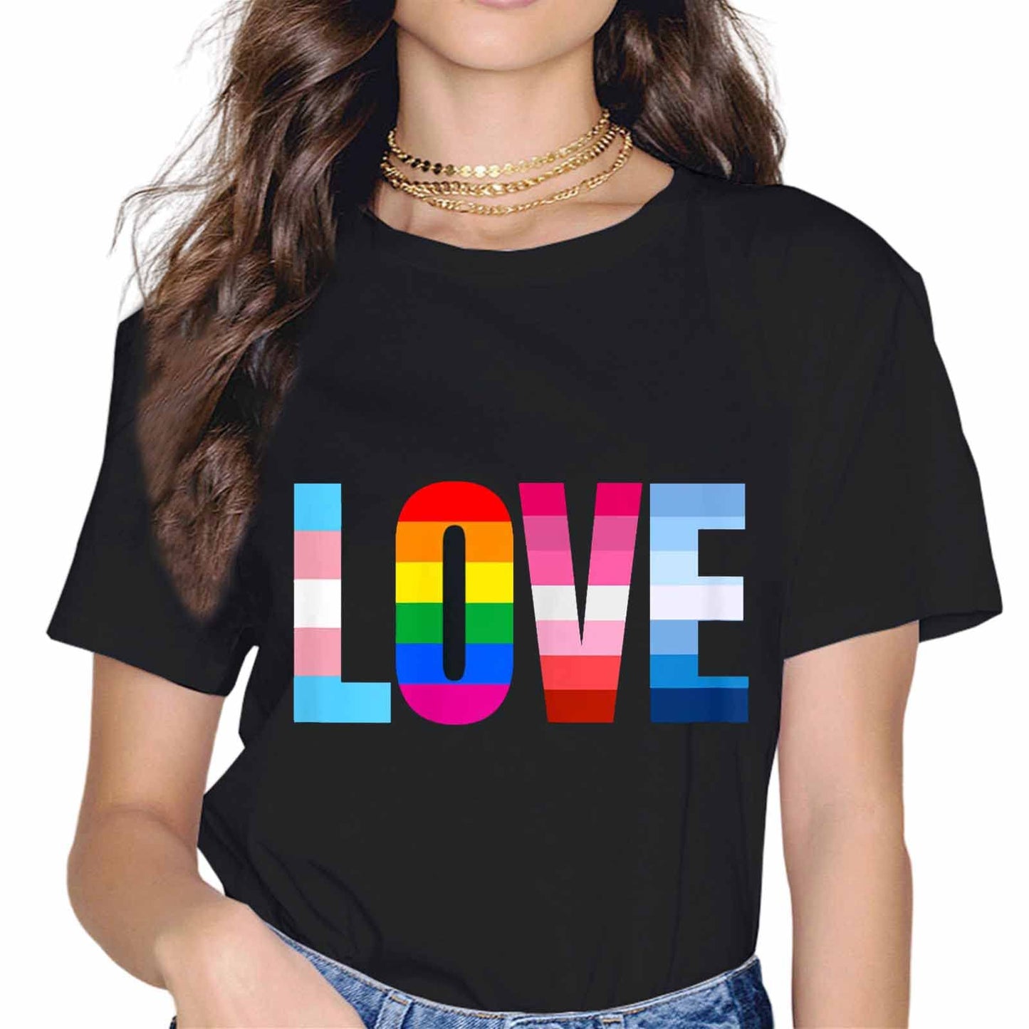 Human LGBTQIA Rainbow Flag Pride Transgender Proud Ally T-Shirt