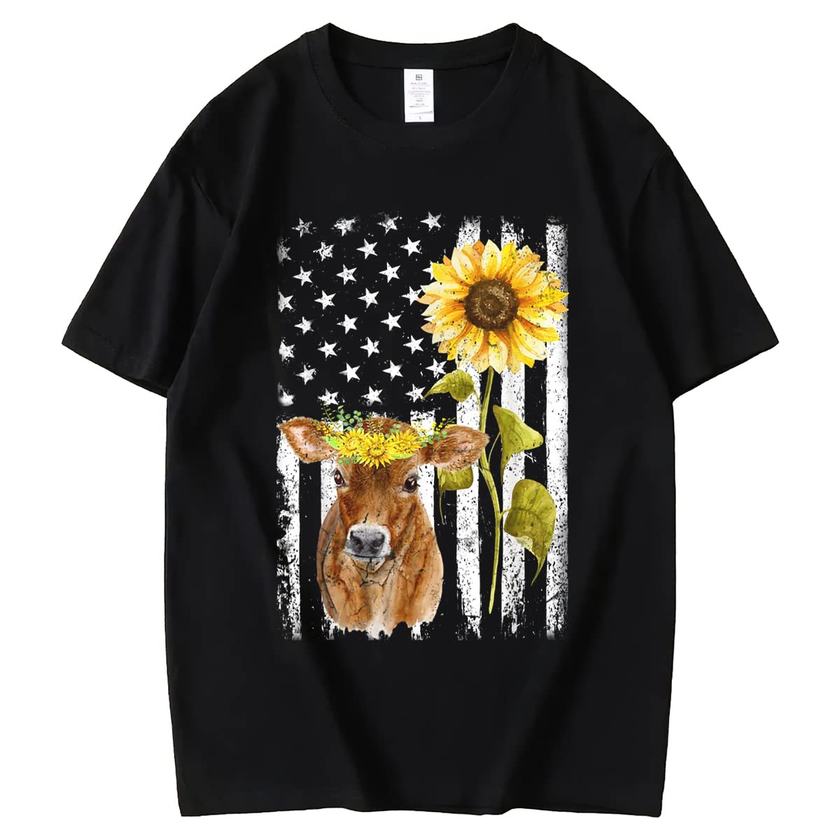 Women's Sunflower T-Shirt - Fun Animal Graphics Tee