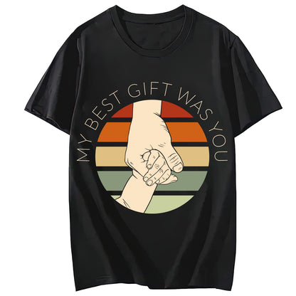 Men Tshirts Father Son Best Buddies Casual Short Sleeve T-Shirt