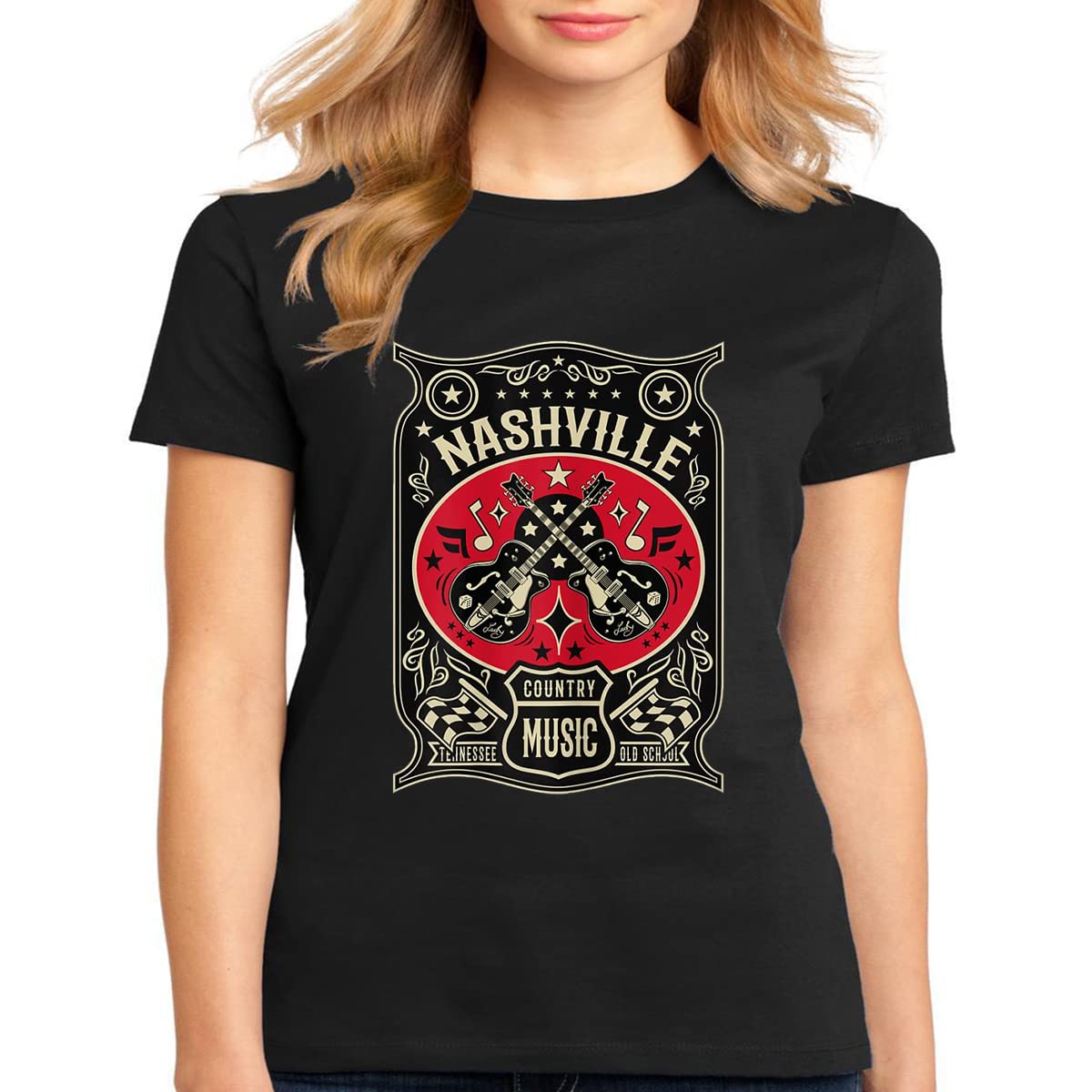 Country Music Nashville Guitar Player Gift Tee