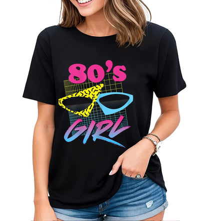 Women's Shirt Rad 80s Radical Tops Vintage Eighties Party T-Shirts