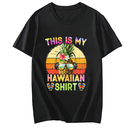 LastFor1 This is My Hawaiian Shirt Women Tropical Luau Costume Party Hawaii T-Shirt