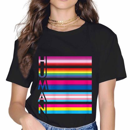 Human LGBTQIA Rainbow Flag Pride Transgender Proud Ally T-Shirt