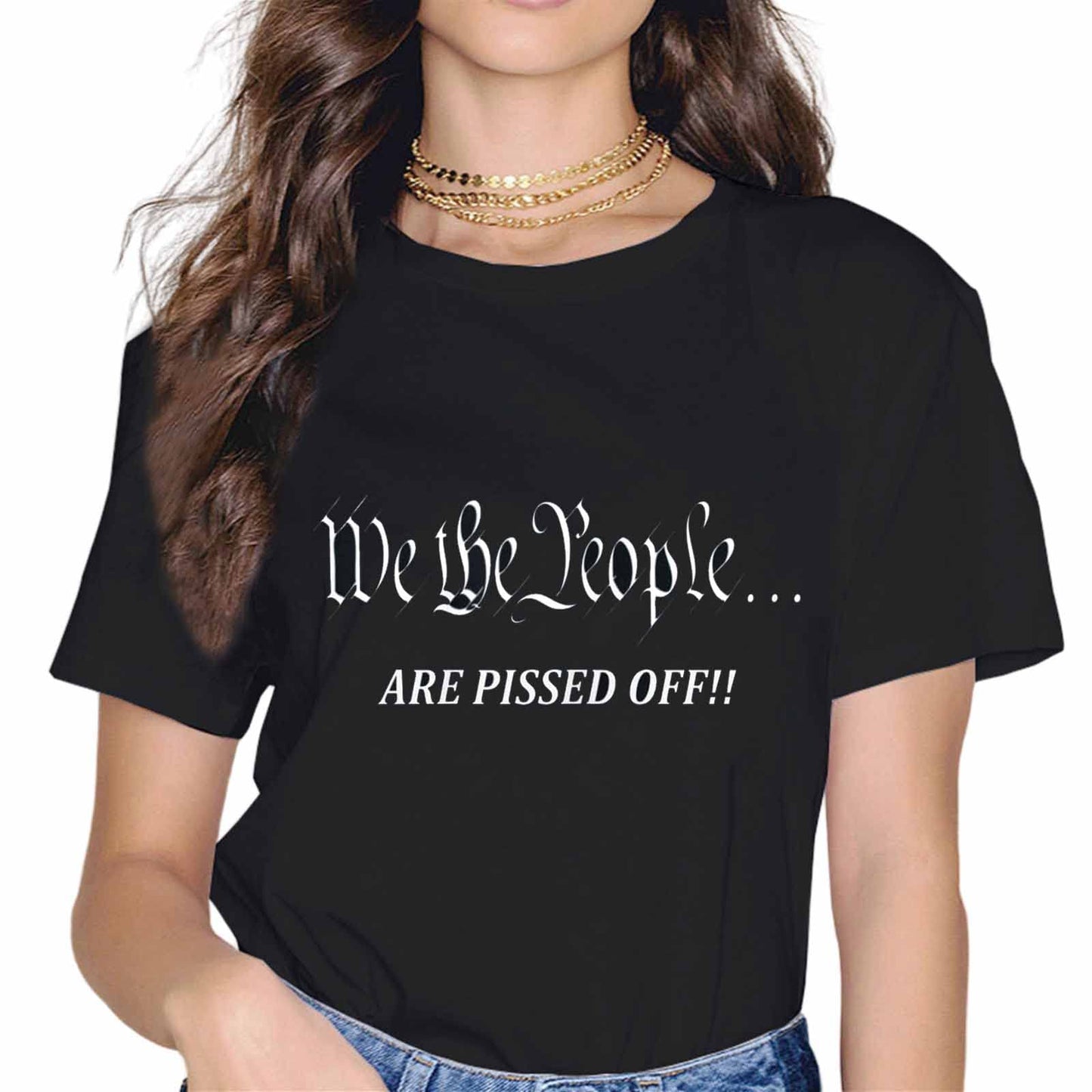 We The People are Pissed Off Vintage US America Flag T-Shirt