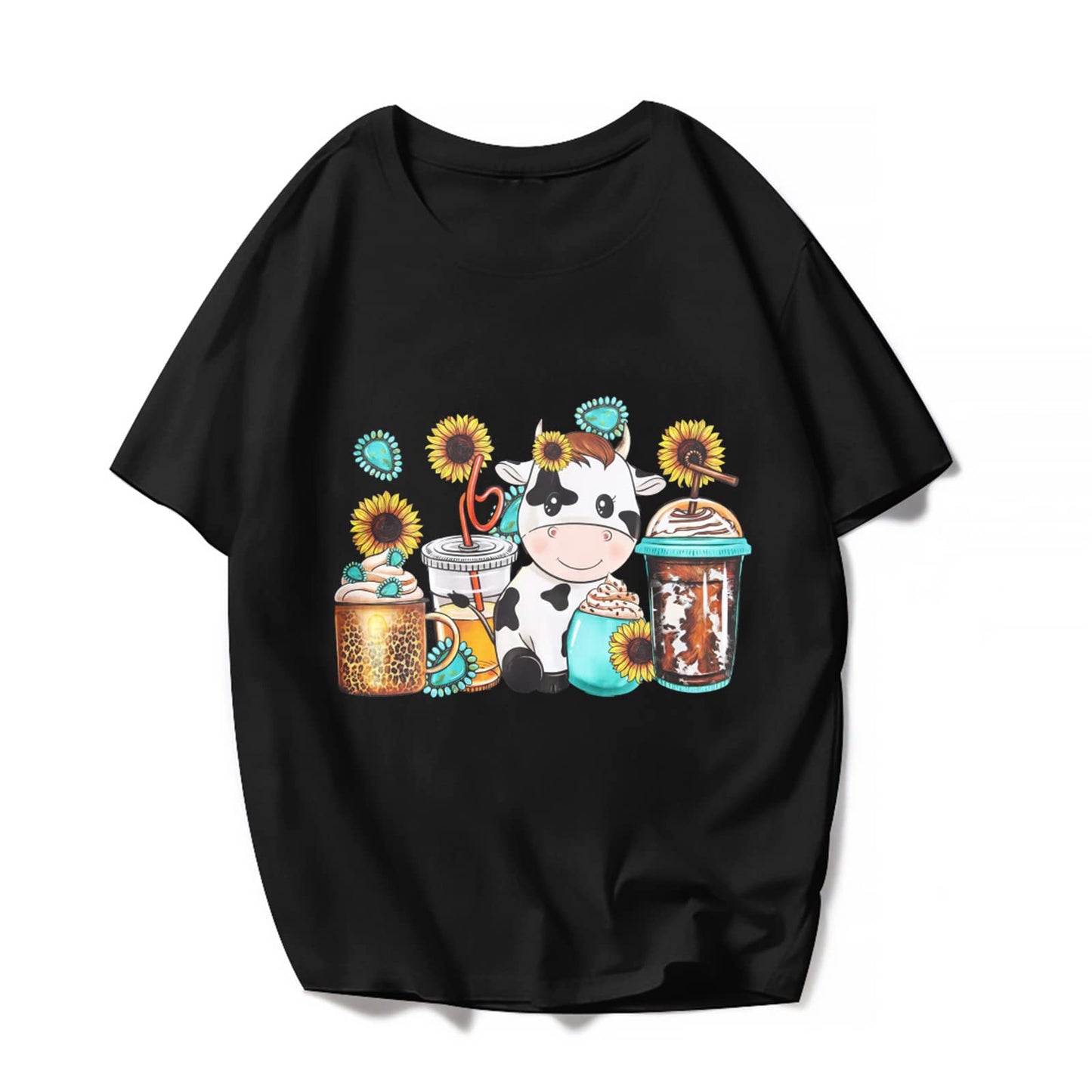 Women's "Just a Girl Who Loves Cow" T-Shirt - Cute Graphics