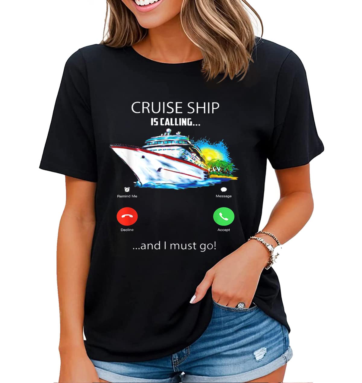 Family Cruise Ship Small Group Vacation Travel Shirt Cruise Vacation Graphic T-Shirt for Women